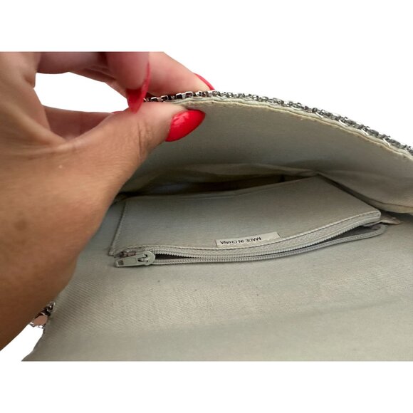 MESH Chain Silver Cocktail Disco Shoulder Bag - Picture 5 of 5